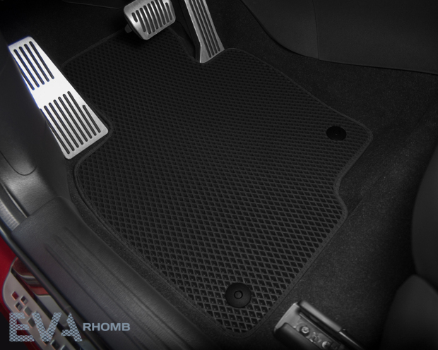 Коврики ЭВА "EVA ромб" для Ford S-Max (минивэн) 2010 - 2015, черные, 4шт.