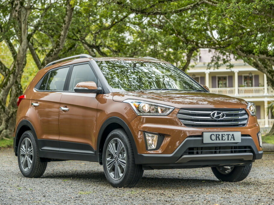 Коврики текстильные "Комфорт" для Hyundai Creta I (suv / GS) 2015 - Н.В., темно-серые, 5шт.