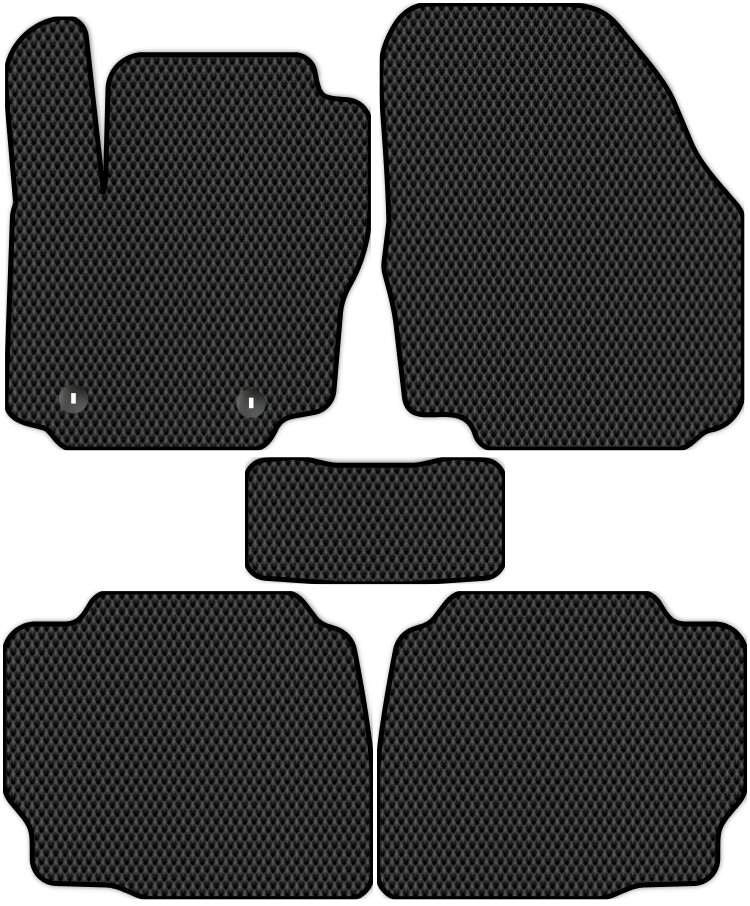 Коврики ЭВА "EVA сота" для Ford Mondeo IV (лифтбек / BE) 2010 - 2013, черные, 5шт.